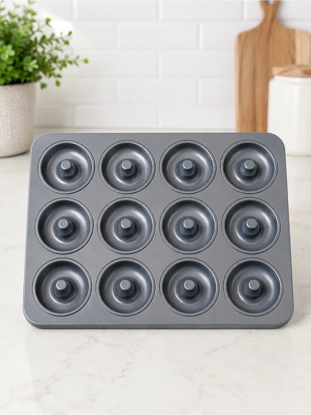 Mini Donut Baking Pan - Gray Nonstick